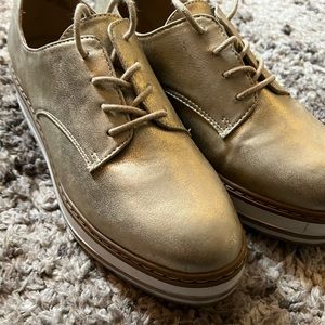 Seven Dials gold platform shoes